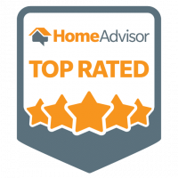 Home Advisor's Top Rated Award. Given to Albana Roofing, a family owned business in Prospect, Connecticut
